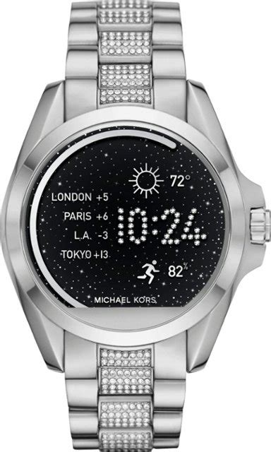 michael kors bradshaw chronograph watch silver|Michael Kors access smartwatch bradshaw.